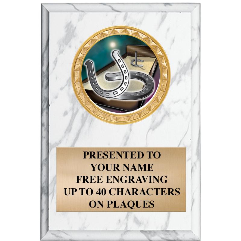 4" X 6" WHITE MBL INSERT PLQ