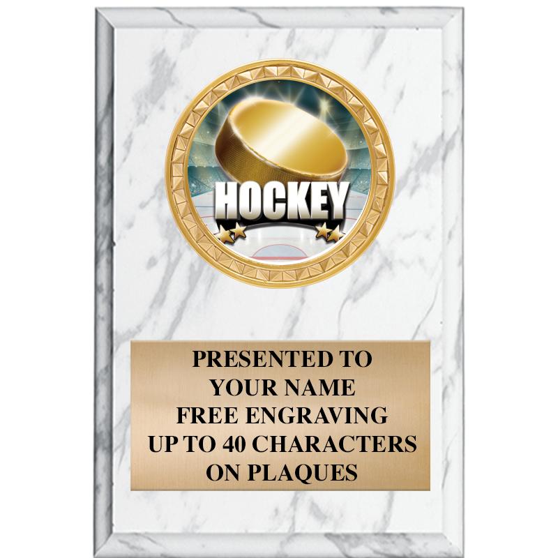 4" X 6" WHITE MBL INSERT PLQ