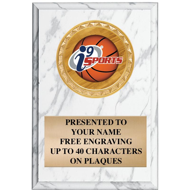 4" X 6" WHITE MBL INSERT PLQ