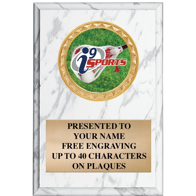4" X 6" WHITE MBL INSERT PLQ