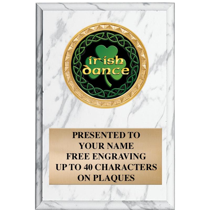 4" X 6" WHITE MBL INSERT PLQ