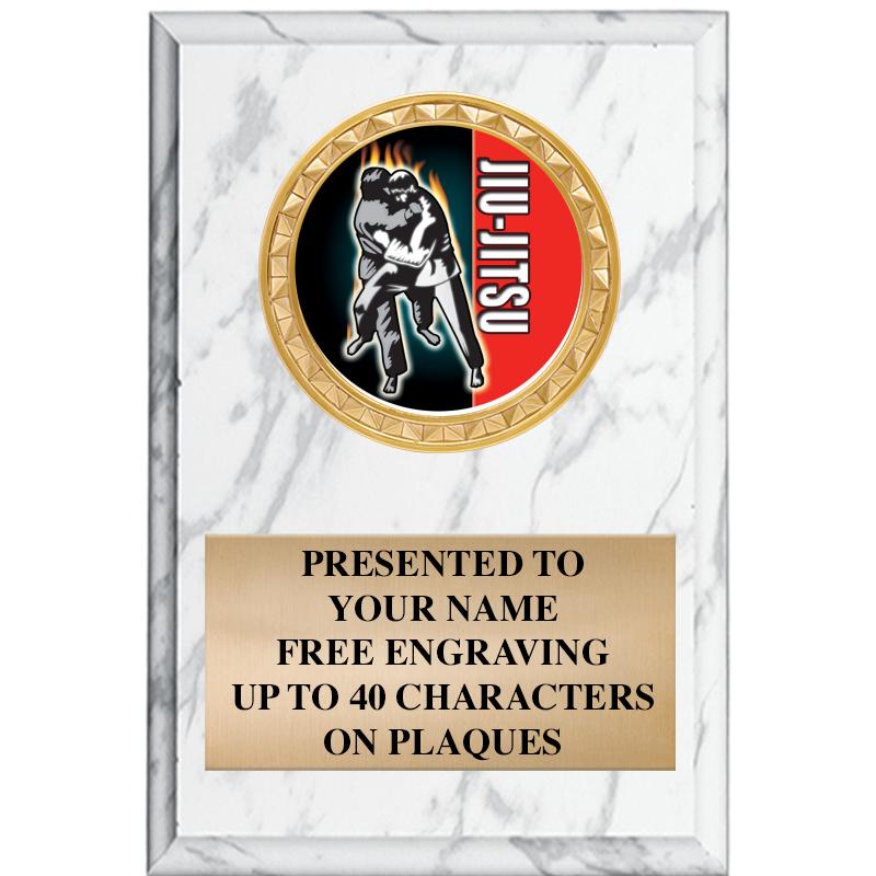 4" X 6" WHITE MBL INSERT PLQ