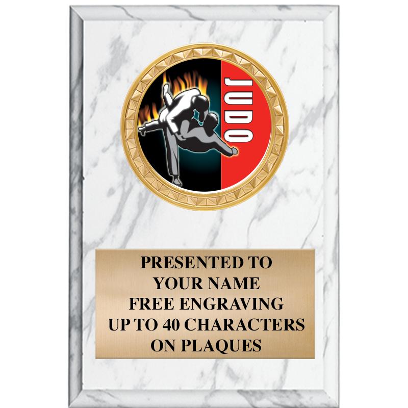 4" X 6" WHITE MBL INSERT PLQ