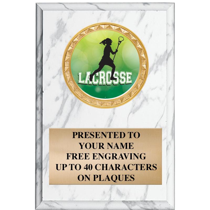 4" X 6" WHITE MBL INSERT PLQ