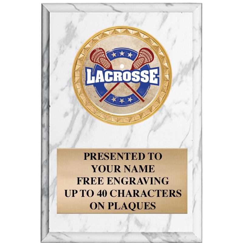 4" X 6" WHITE MBL INSERT PLQ