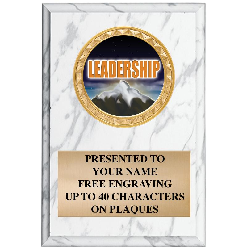 4" X 6" WHITE MBL INSERT PLQ