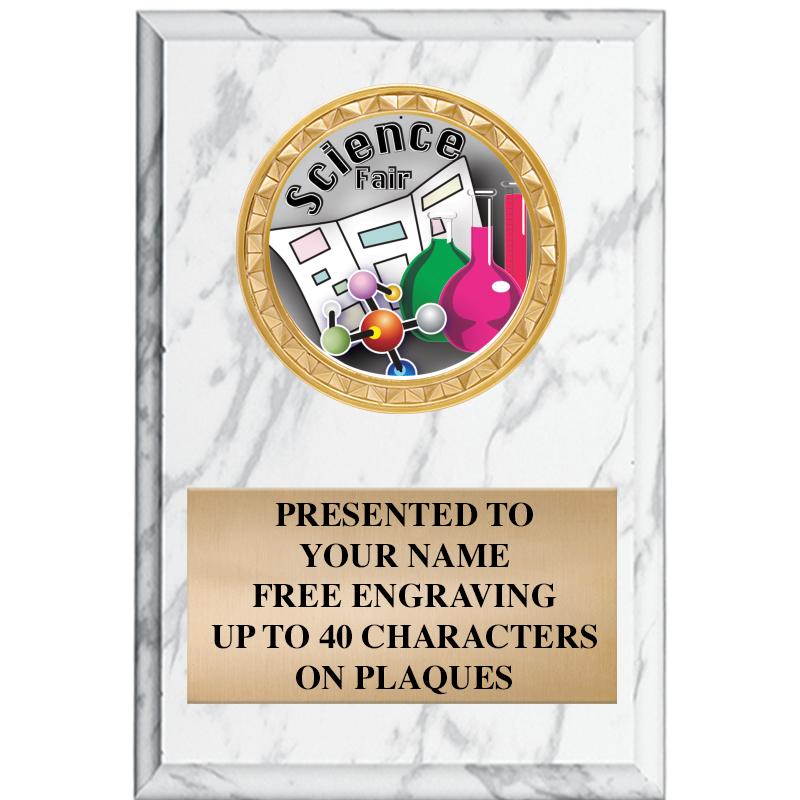 4" X 6" WHITE MBL INSERT PLQ