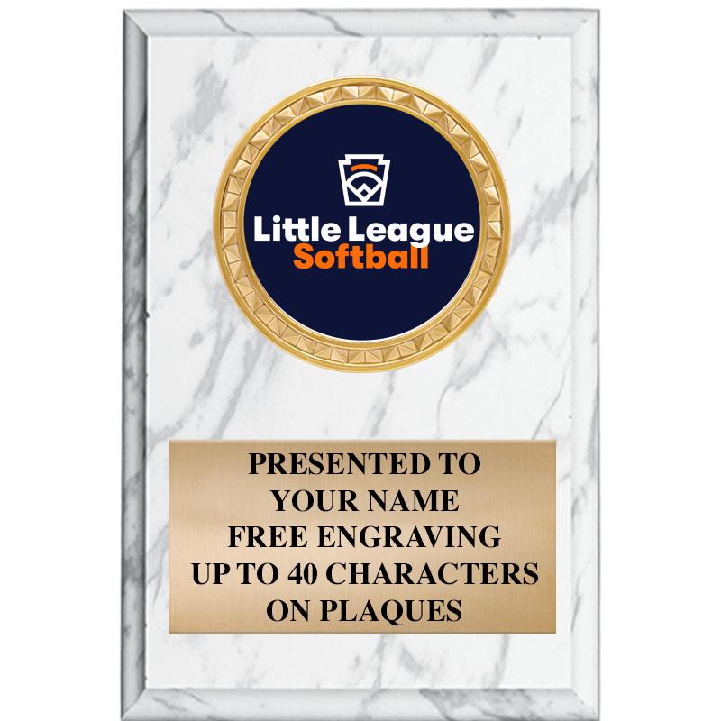 4" X 6" WHITE MBL INSERT PLQ