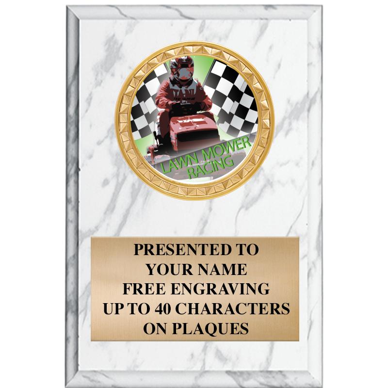 4" X 6" WHITE MBL INSERT PLQ