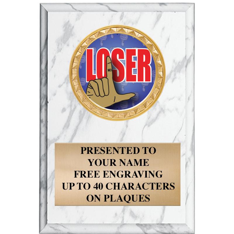 4" X 6" WHITE MBL INSERT PLQ