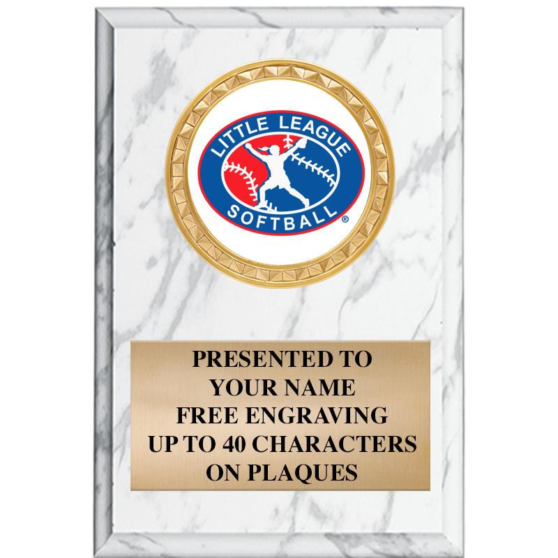 4" X 6" WHITE MBL INSERT PLQ