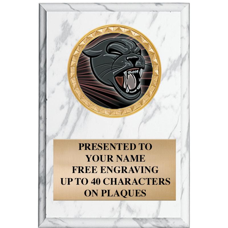 4" X 6" WHITE MBL INSERT PLQ