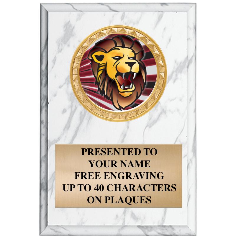 4" X 6" WHITE MBL INSERT PLQ