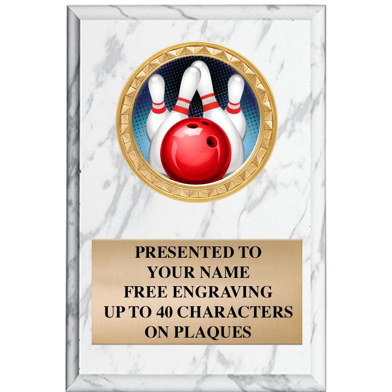 4" X 6" WHITE MBL INSERT PLQ