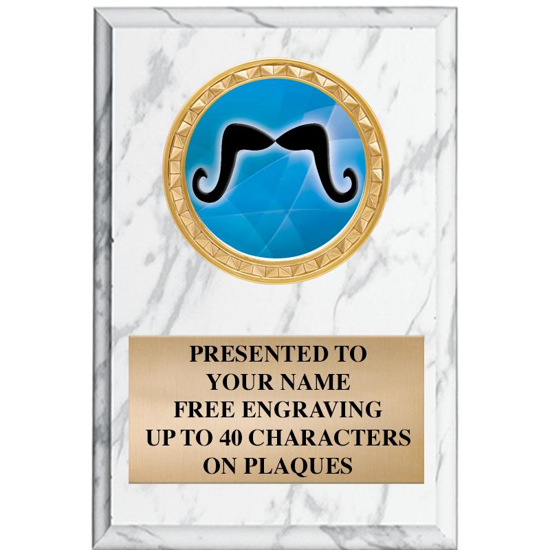 4" X 6" WHITE MBL INSERT PLQ