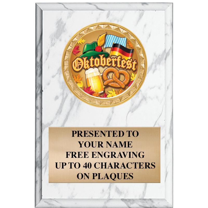 4" X 6" WHITE MBL INSERT PLQ