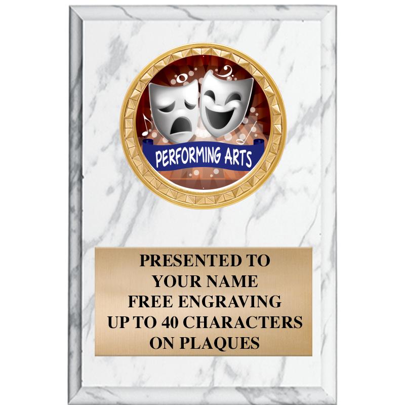 4" X 6" WHITE MBL INSERT PLQ