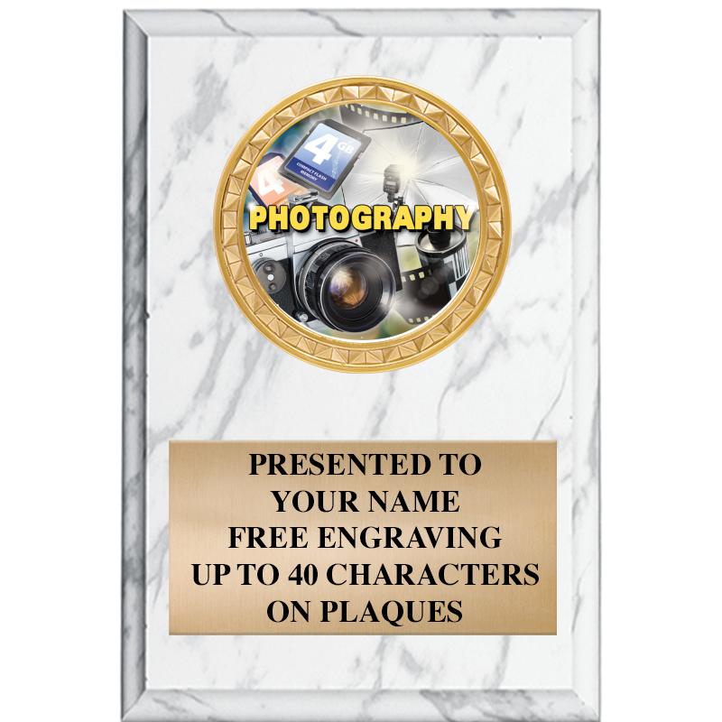 4" X 6" WHITE MBL INSERT PLQ