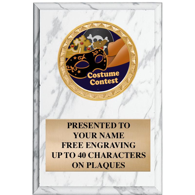 4" X 6" WHITE MBL INSERT PLQ