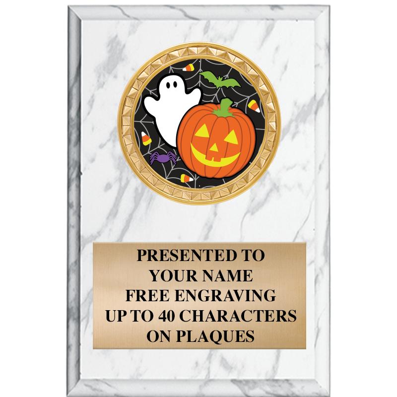 4" X 6" WHITE MBL INSERT PLQ