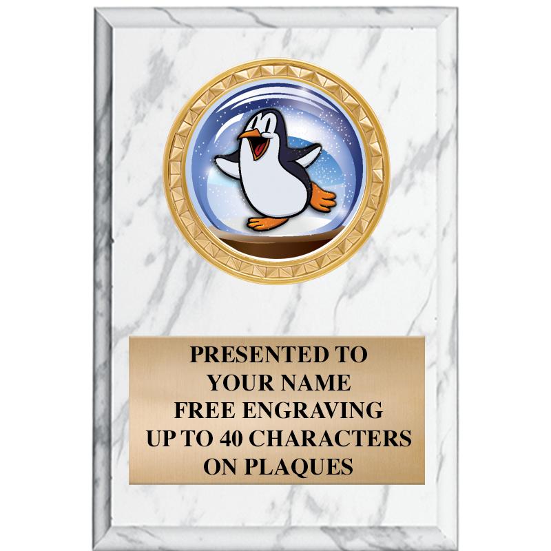 4" X 6" WHITE MBL INSERT PLQ