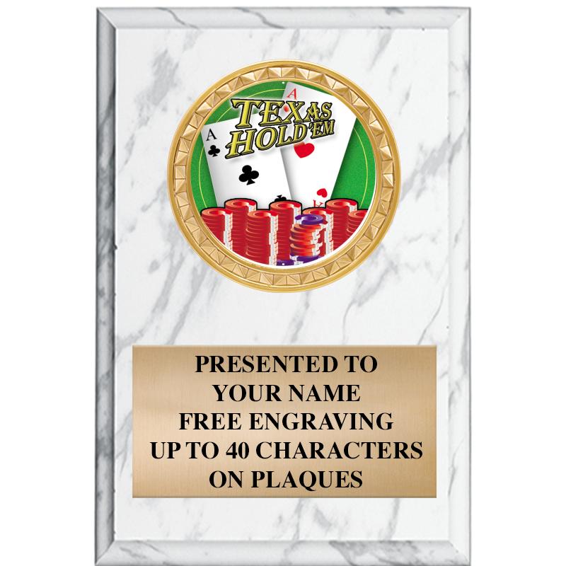 4" X 6" WHITE MBL INSERT PLQ