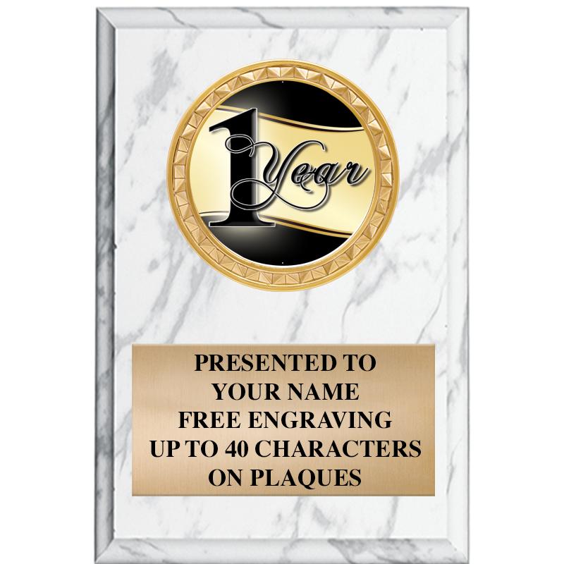 4" X 6" WHITE MBL INSERT PLQ