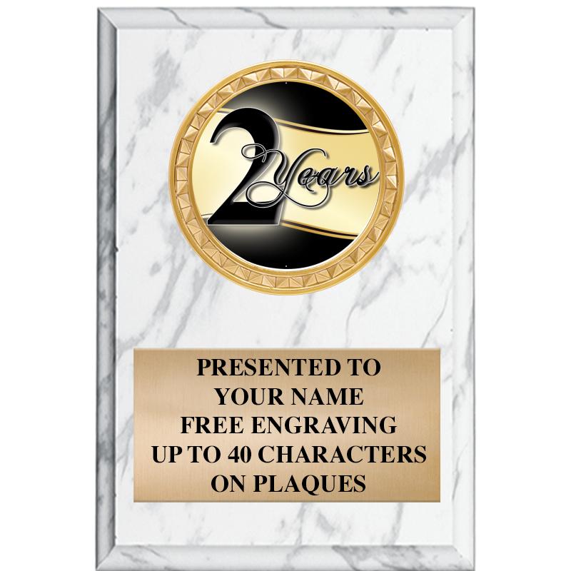 4" X 6" WHITE MBL INSERT PLQ