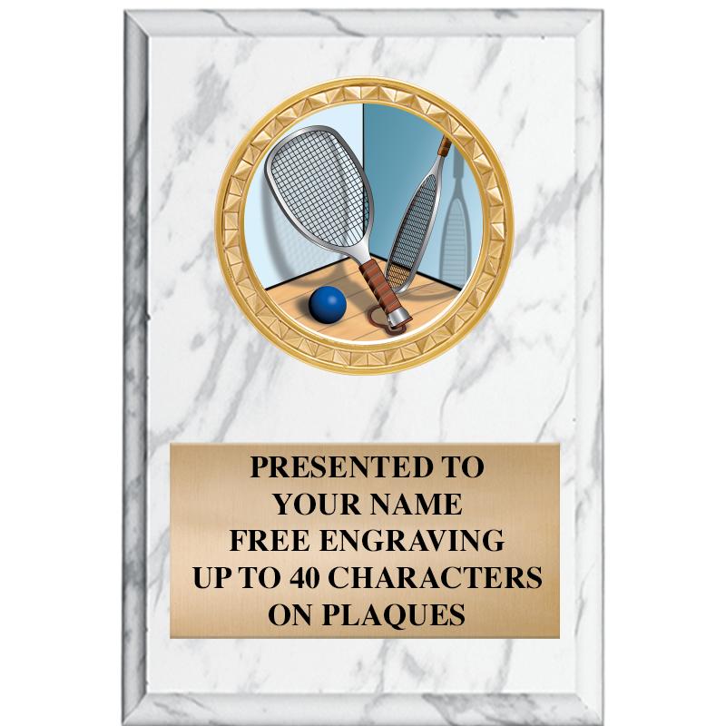 4" X 6" WHITE MBL INSERT PLQ