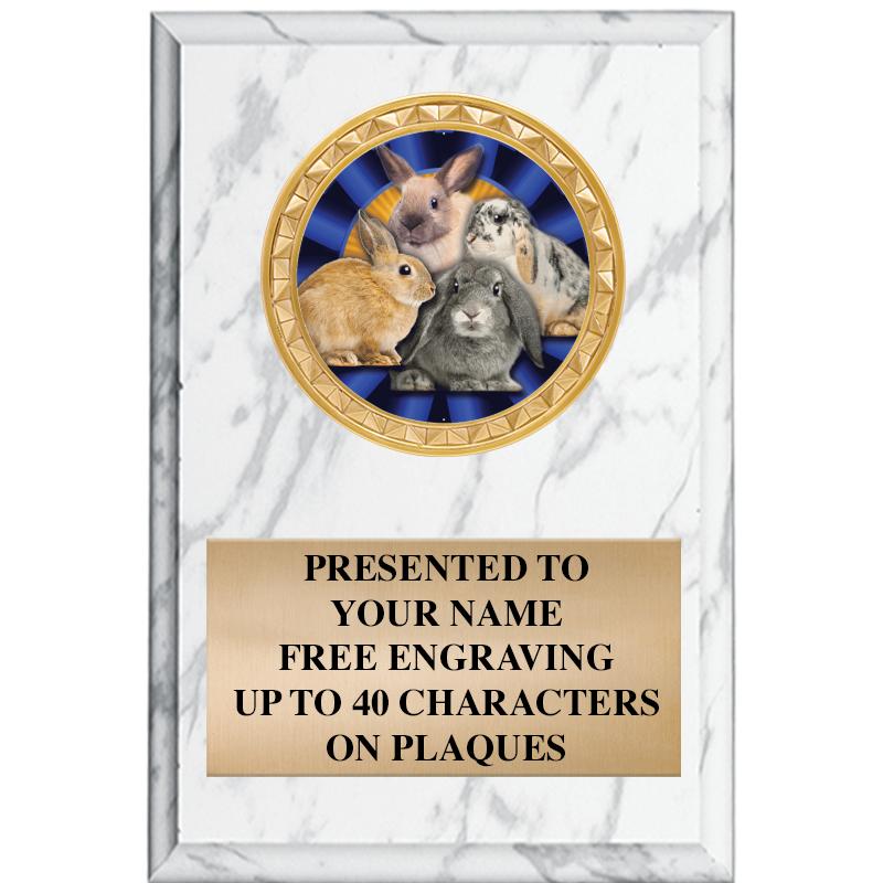 4" X 6" WHITE MBL INSERT PLQ