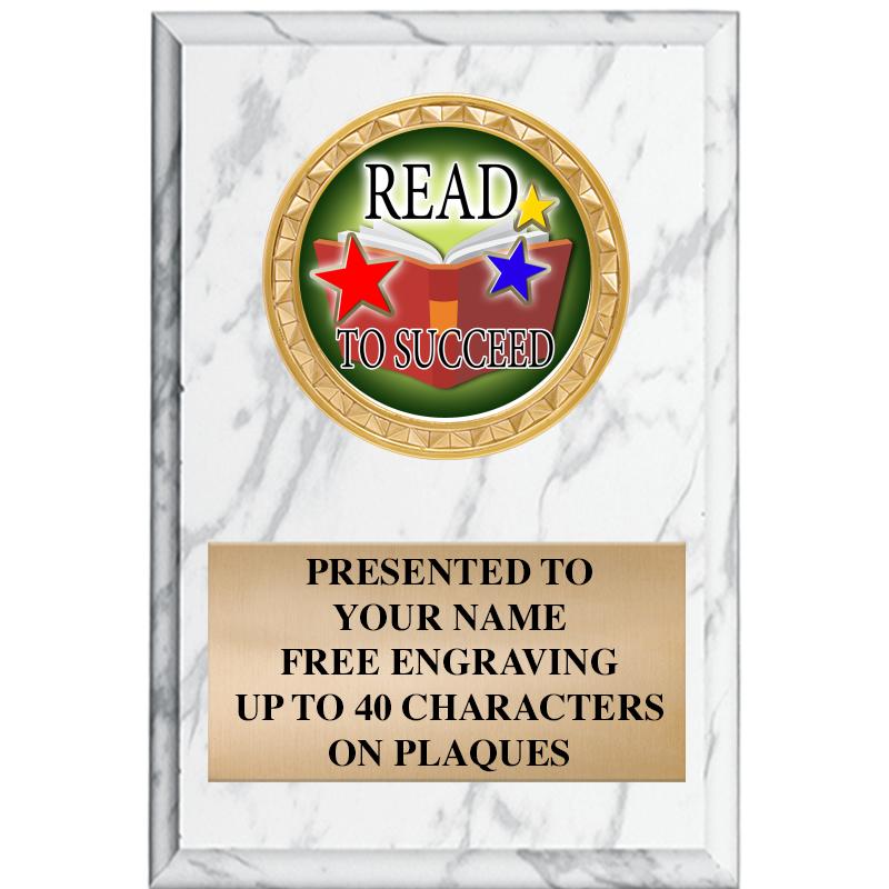 4" X 6" WHITE MBL INSERT PLQ