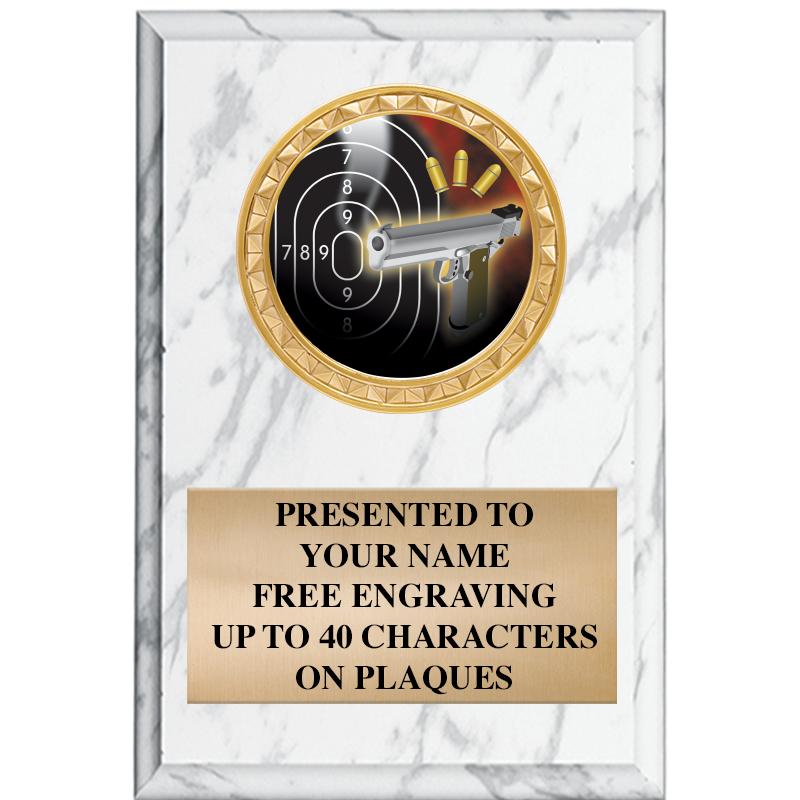 4" X 6" WHITE MBL INSERT PLQ