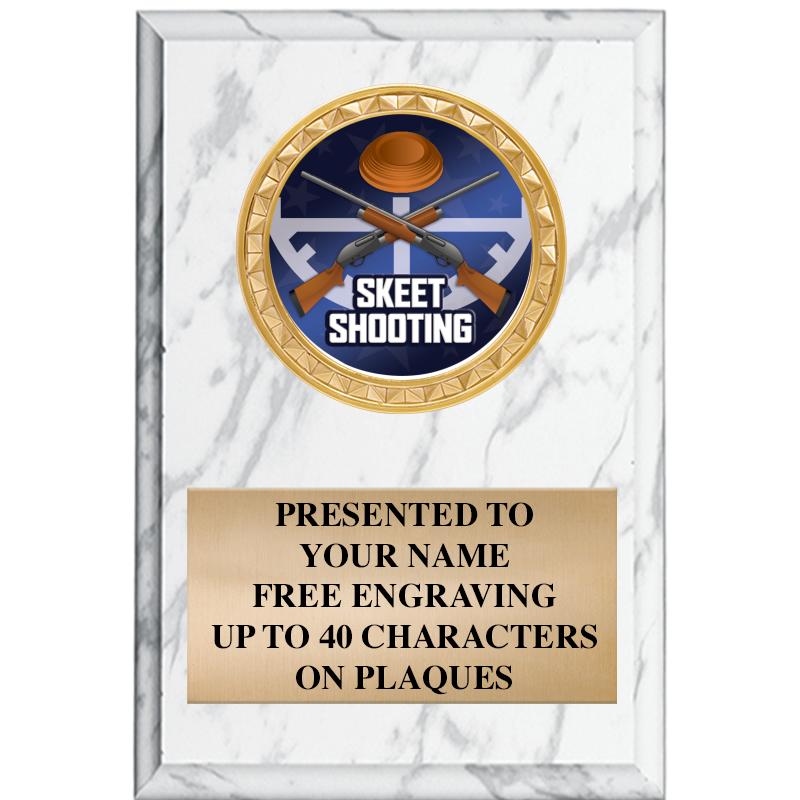 4" X 6" WHITE MBL INSERT PLQ