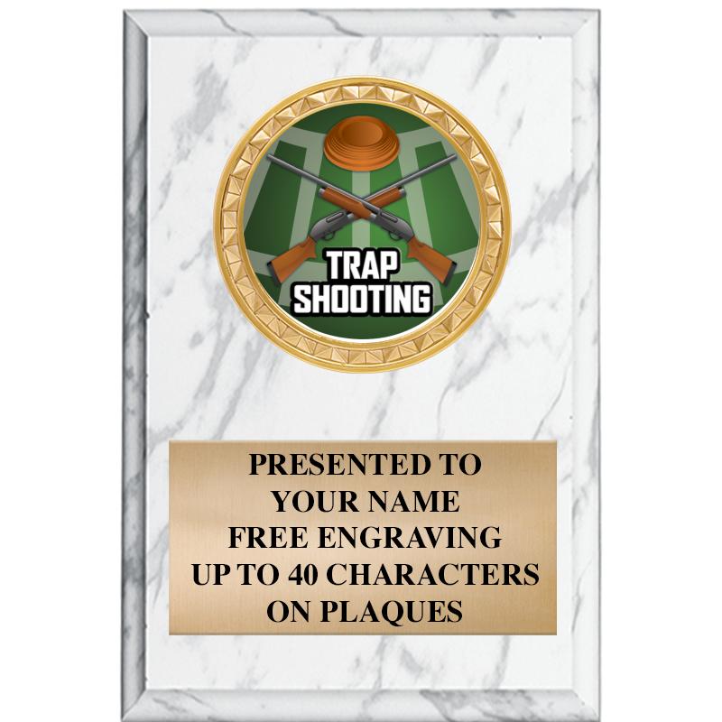 4" X 6" WHITE MBL INSERT PLQ