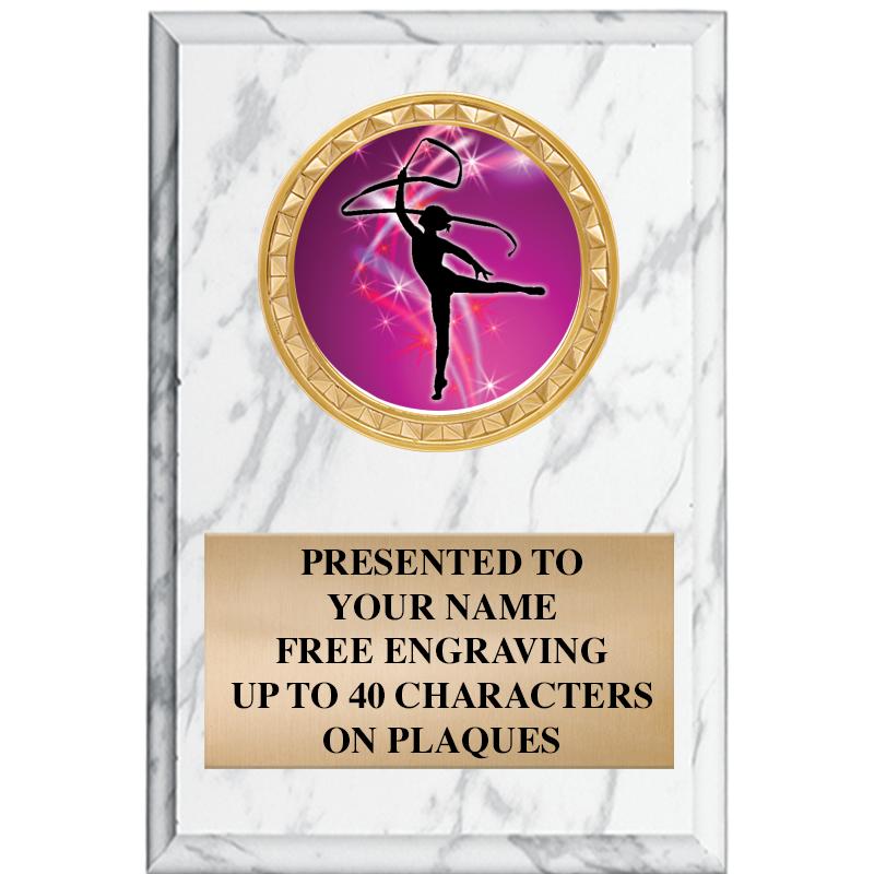 4" X 6" WHITE MBL INSERT PLQ