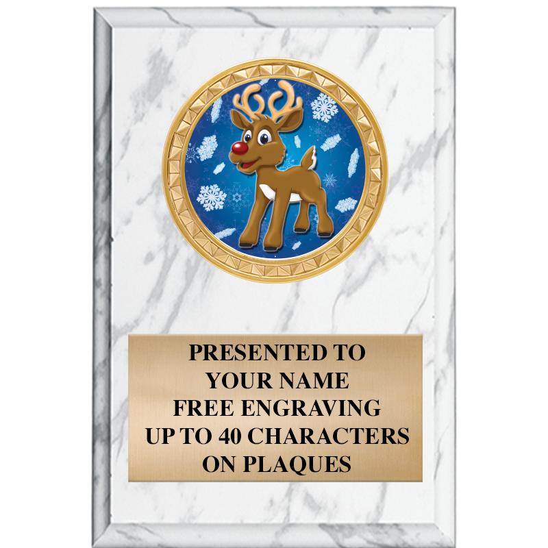 4" X 6" WHITE MBL INSERT PLQ