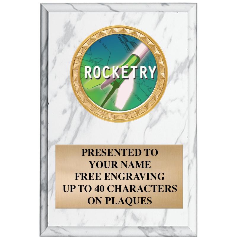 4" X 6" WHITE MBL INSERT PLQ