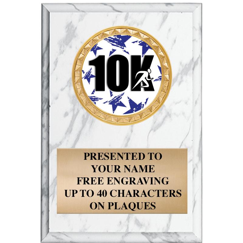 4" X 6" WHITE MBL INSERT PLQ