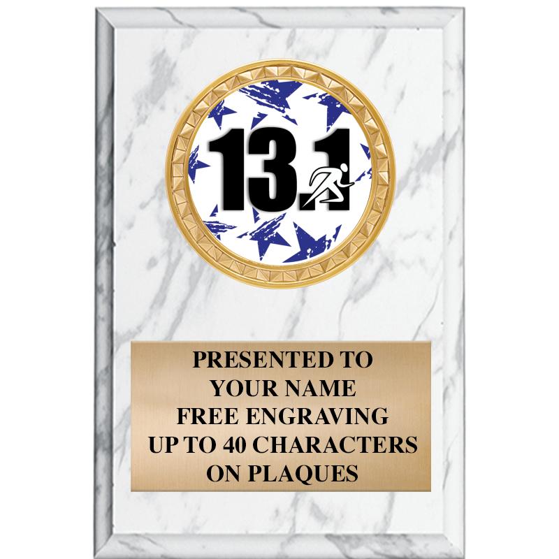 4" X 6" WHITE MBL INSERT PLQ