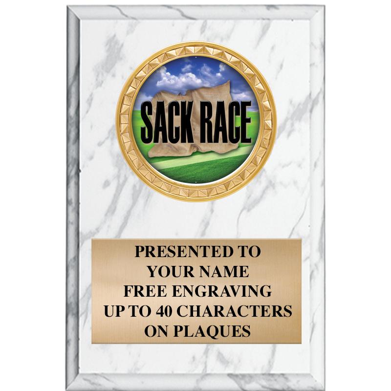 4" X 6" WHITE MBL INSERT PLQ