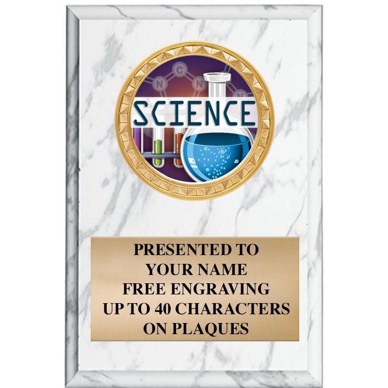 4" X 6" WHITE MBL INSERT PLQ