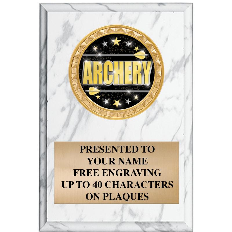 4" X 6" WHITE MBL INSERT PLQ