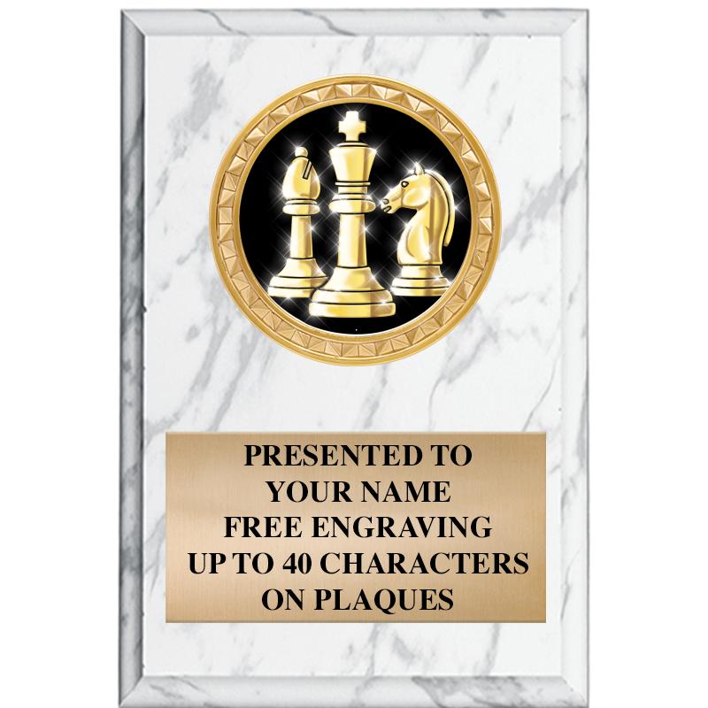 4" X 6" WHITE MBL INSERT PLQ