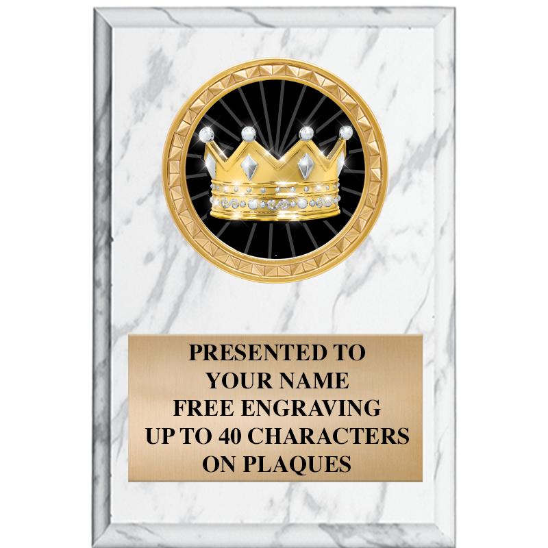 4" X 6" WHITE MBL INSERT PLQ