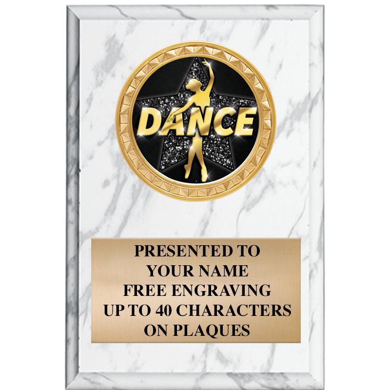 4" X 6" WHITE MBL INSERT PLQ