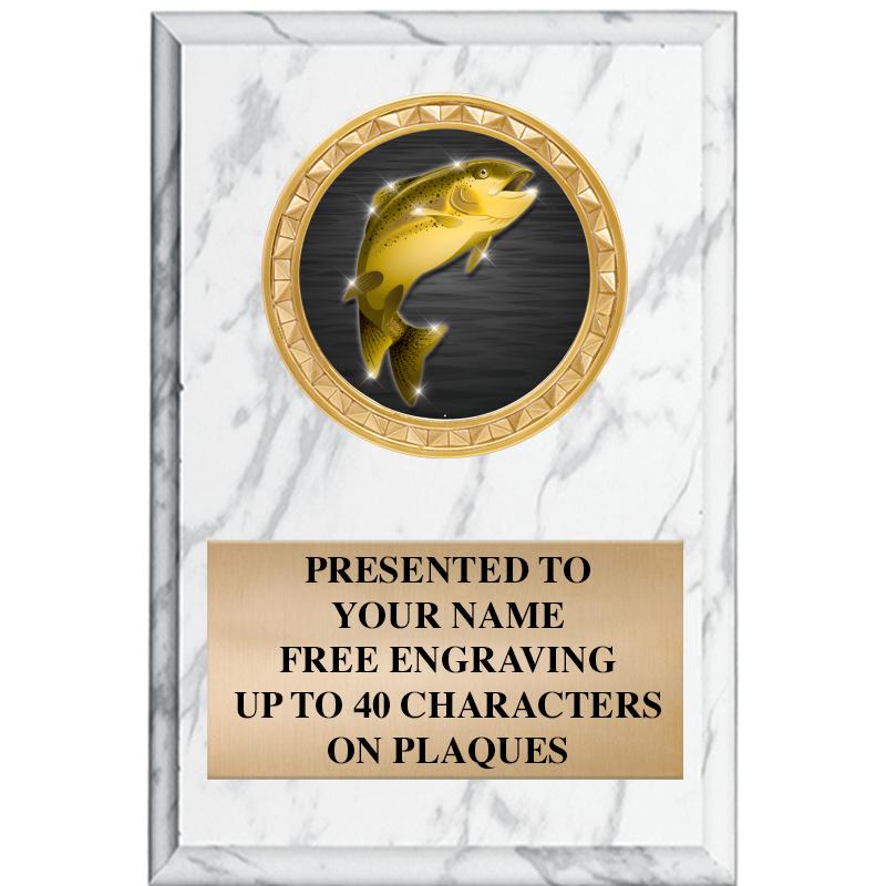 4" X 6" WHITE MBL INSERT PLQ