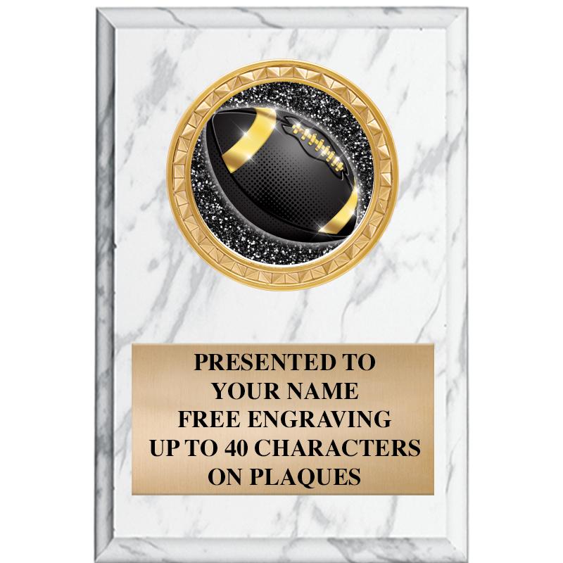 4" X 6" WHITE MBL INSERT PLQ