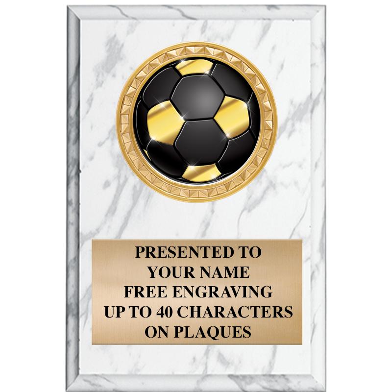 4" X 6" WHITE MBL INSERT PLQ