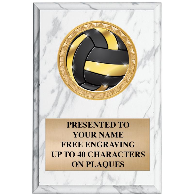 4" X 6" WHITE MBL INSERT PLQ