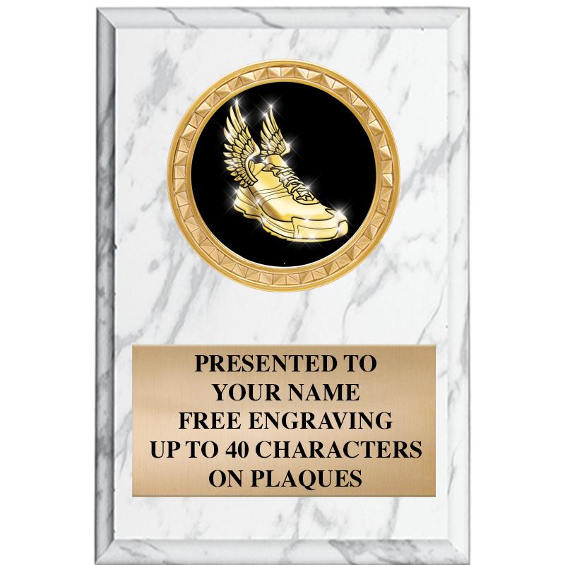 4" X 6" WHITE MBL INSERT PLQ